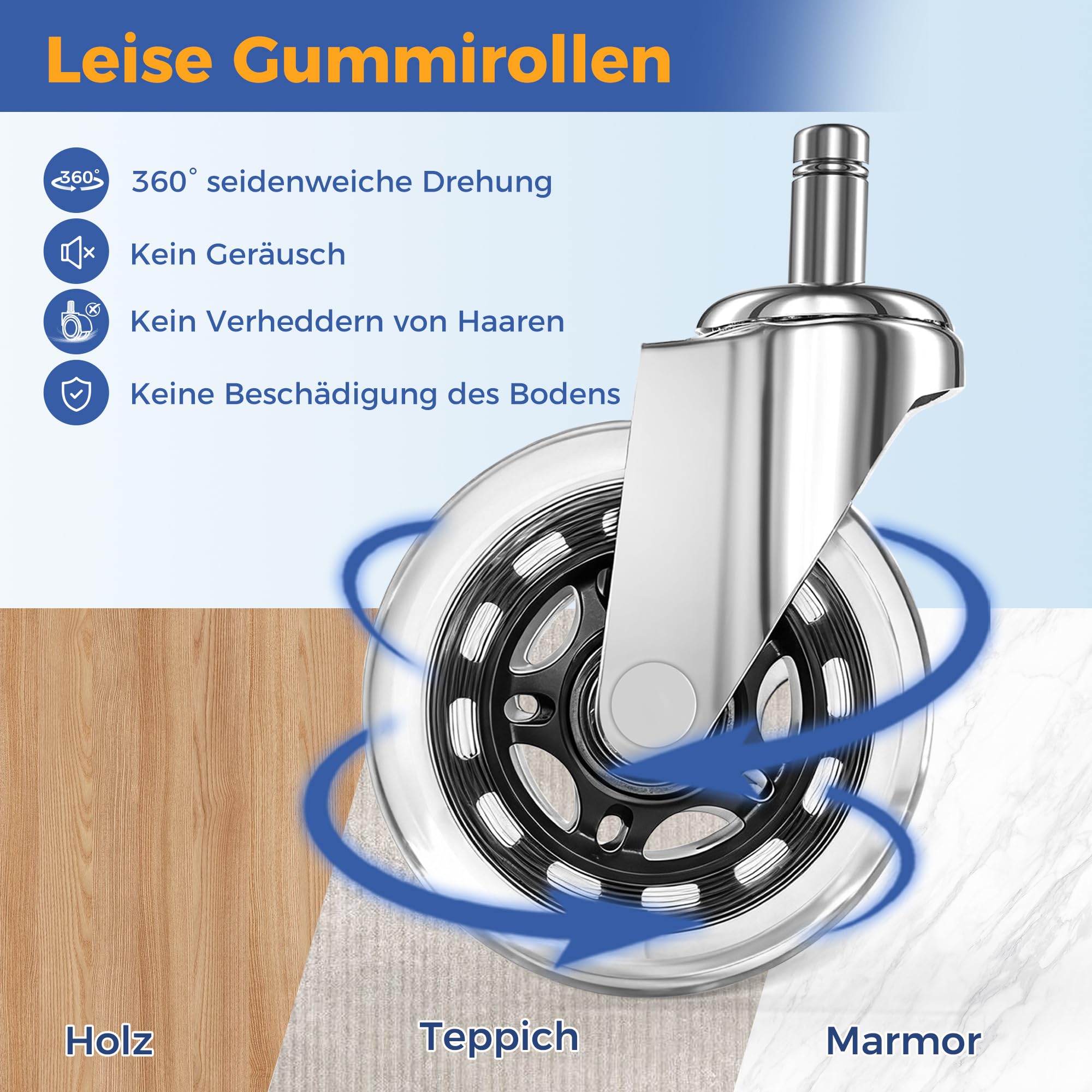 ANWBROAD Sattelhocker mit Rollen 360° Drehhocker Silent-Rollen höhenverstellbar Rollhocker bis 205 kg Ergonomisch Dickes Leder breite Sitz für Schönheitssalons, Salon, Spa und Kliniken Schwarz WSS001B