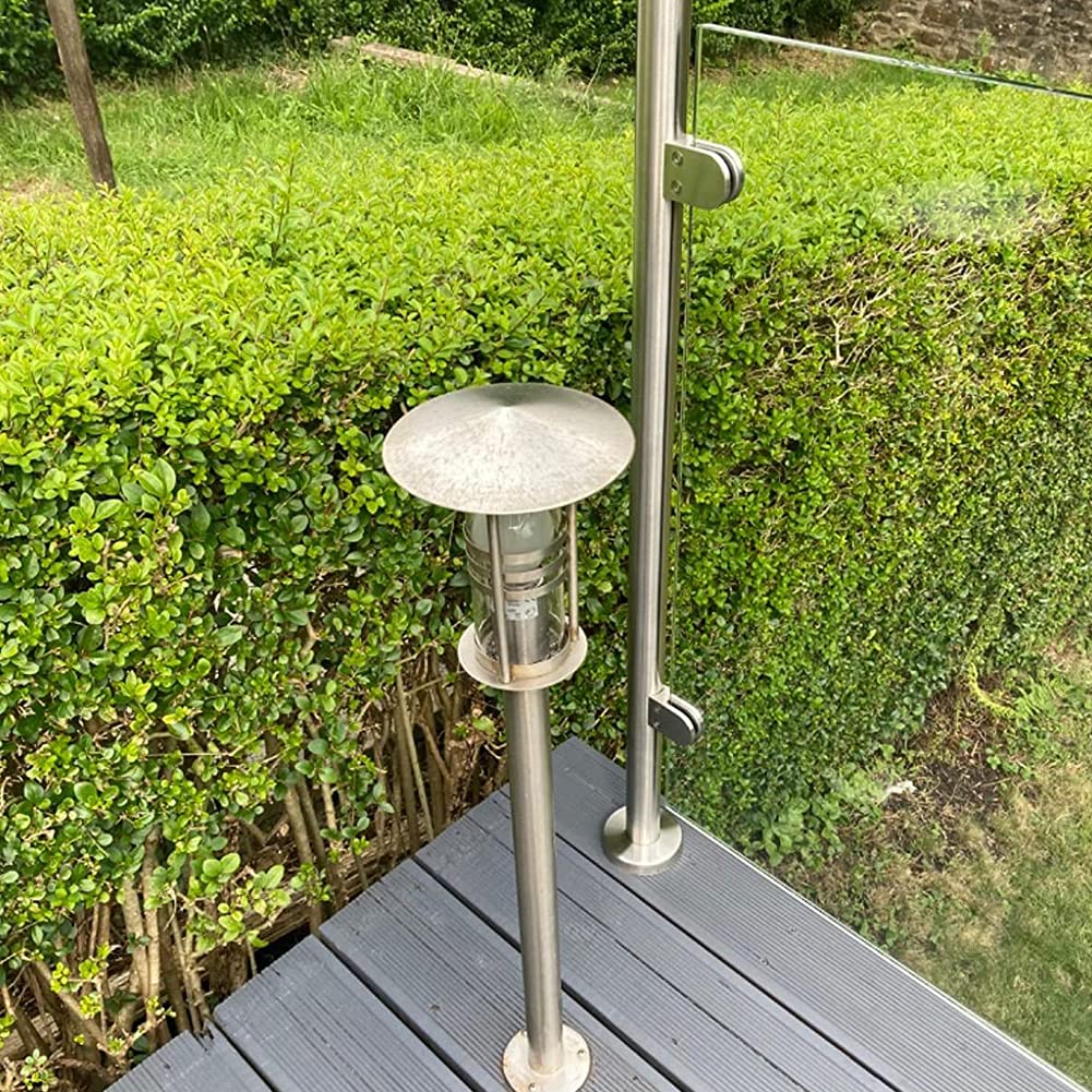 Pince à verre en acier inoxydable, 2 pièces, supports de verre 8 mm, réglable, avec colonne de support inférieure, pour panneaux de verre sans cadre de 5-8 mm