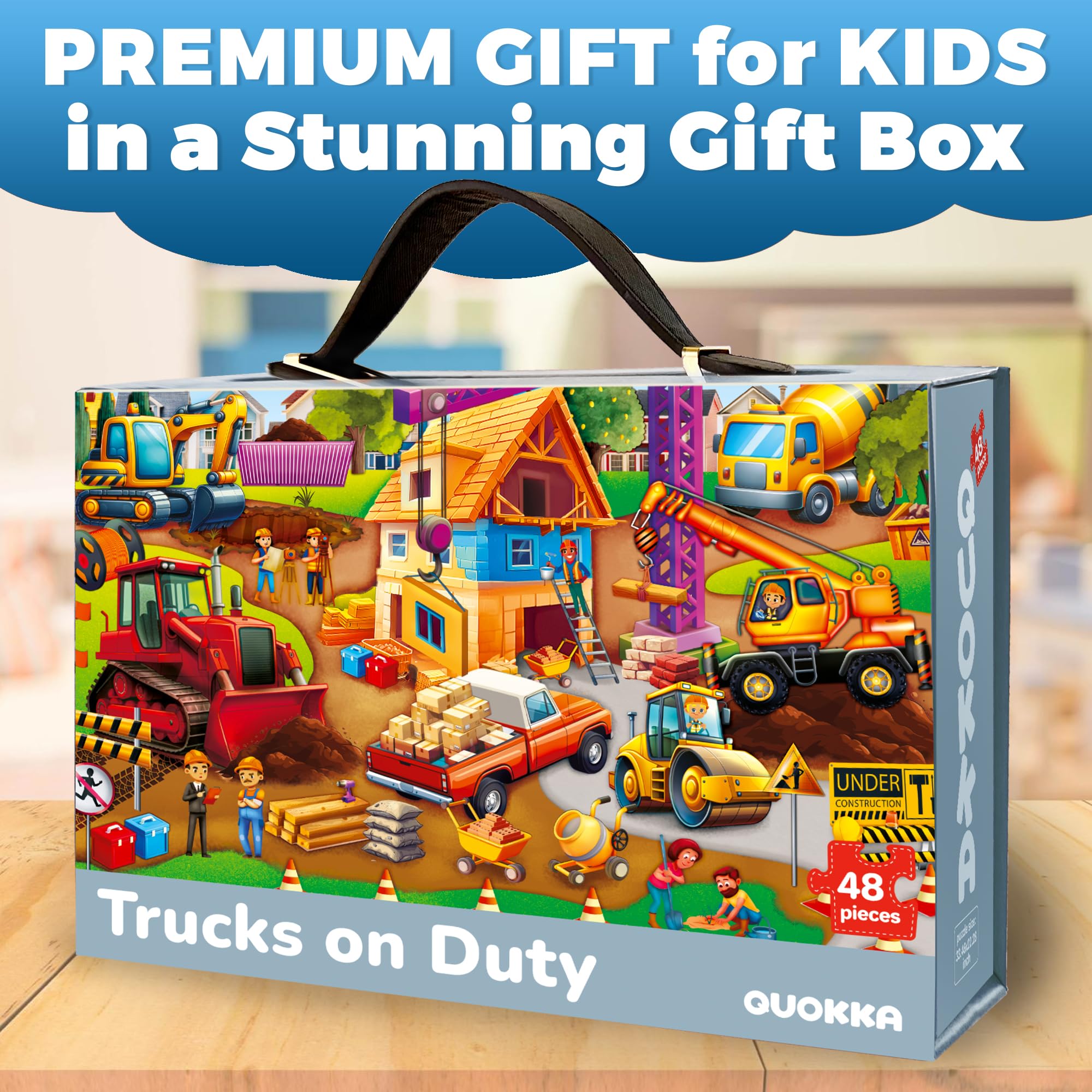 QUOKKA Floor Puzzles For 3 4 Year Olds, 60x90 cm 48 pc Giant Jigsaws For Children Age 4 5 - Image 2