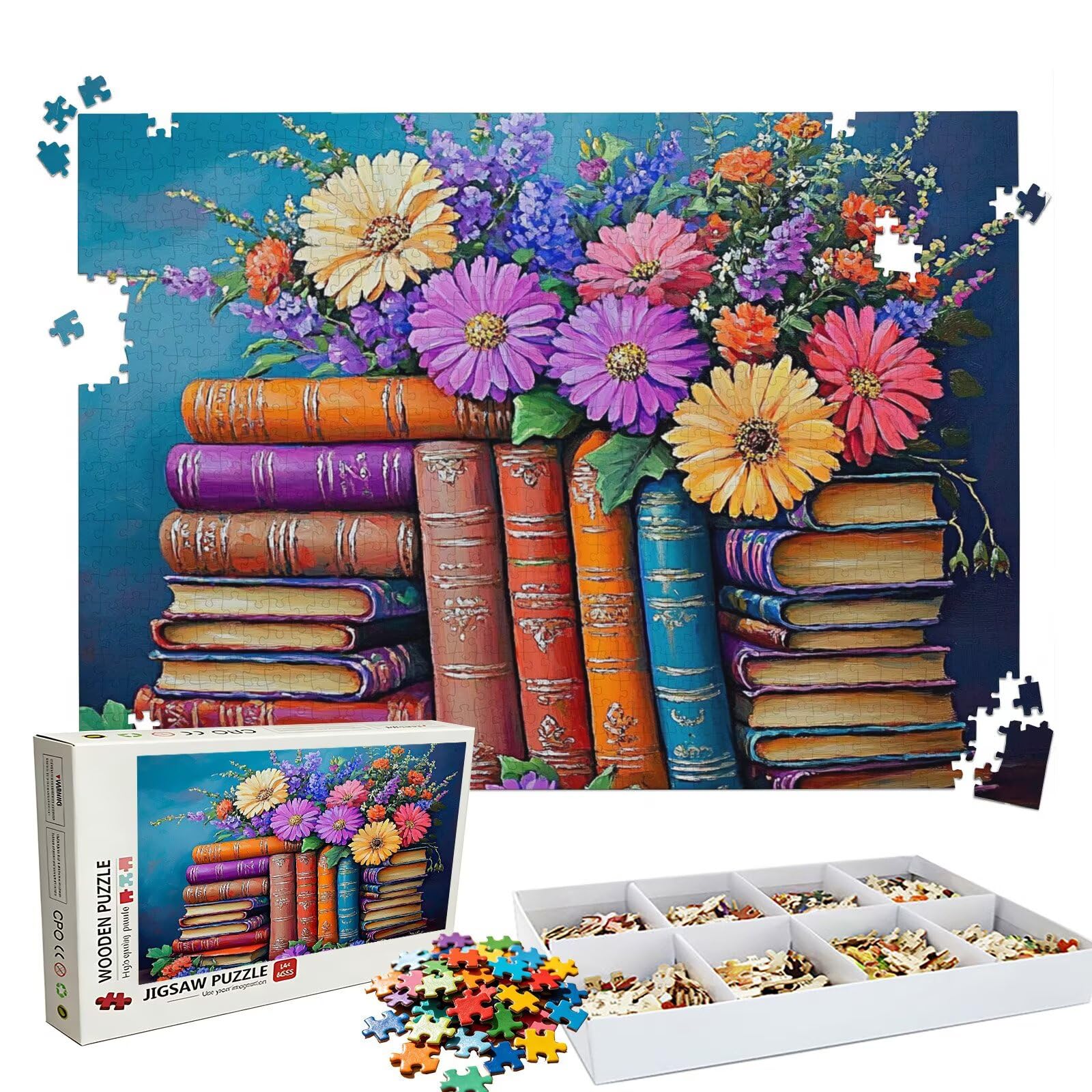 Puzzle margherita libro, Puzzle Adulti 3000 pezzi, Puzzles Legno con Squisita Scatola di Imballaggio, Rompicapo per Esperti con Incastro Perfetto, Stampa Alta Definizione, Regalo per Adulti W3H-712
