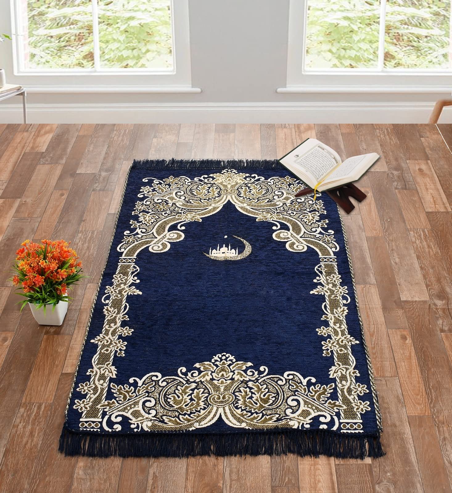 KETOSTICS® Muslim Islamic Prayer Mat/Janamaz Mat, Chenille Look, Soft, Foldable (Blue, Chenille, 4x2) (Blue Moon) (B0CB88W5CY) Amazon Price History, Amazon Price Tracker