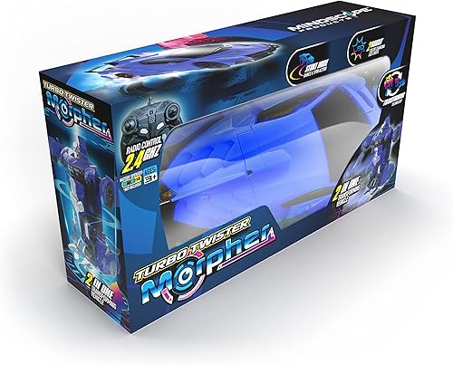 Miniatura 6 de Mindscope Turbo Twister 2 en 1 Blue Morpher RC Car que se transforma en un robot