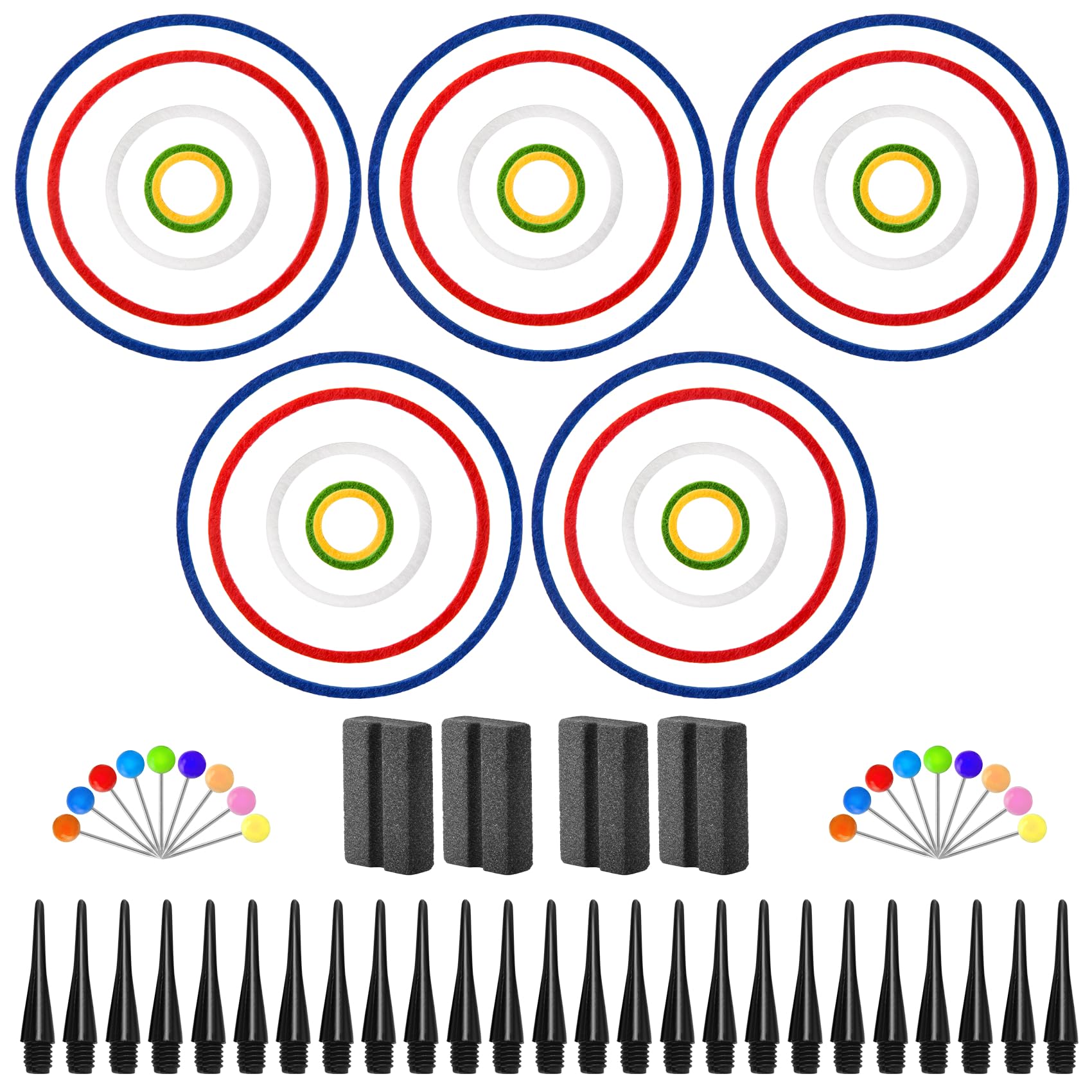 Kit D'accessoires Fléchettes YAOZUP – 179 Pièces : 25 Anneaux D'entraînement, 40 épingles, 4 Aiguiseurs, 100 Pointes Souples 2BA