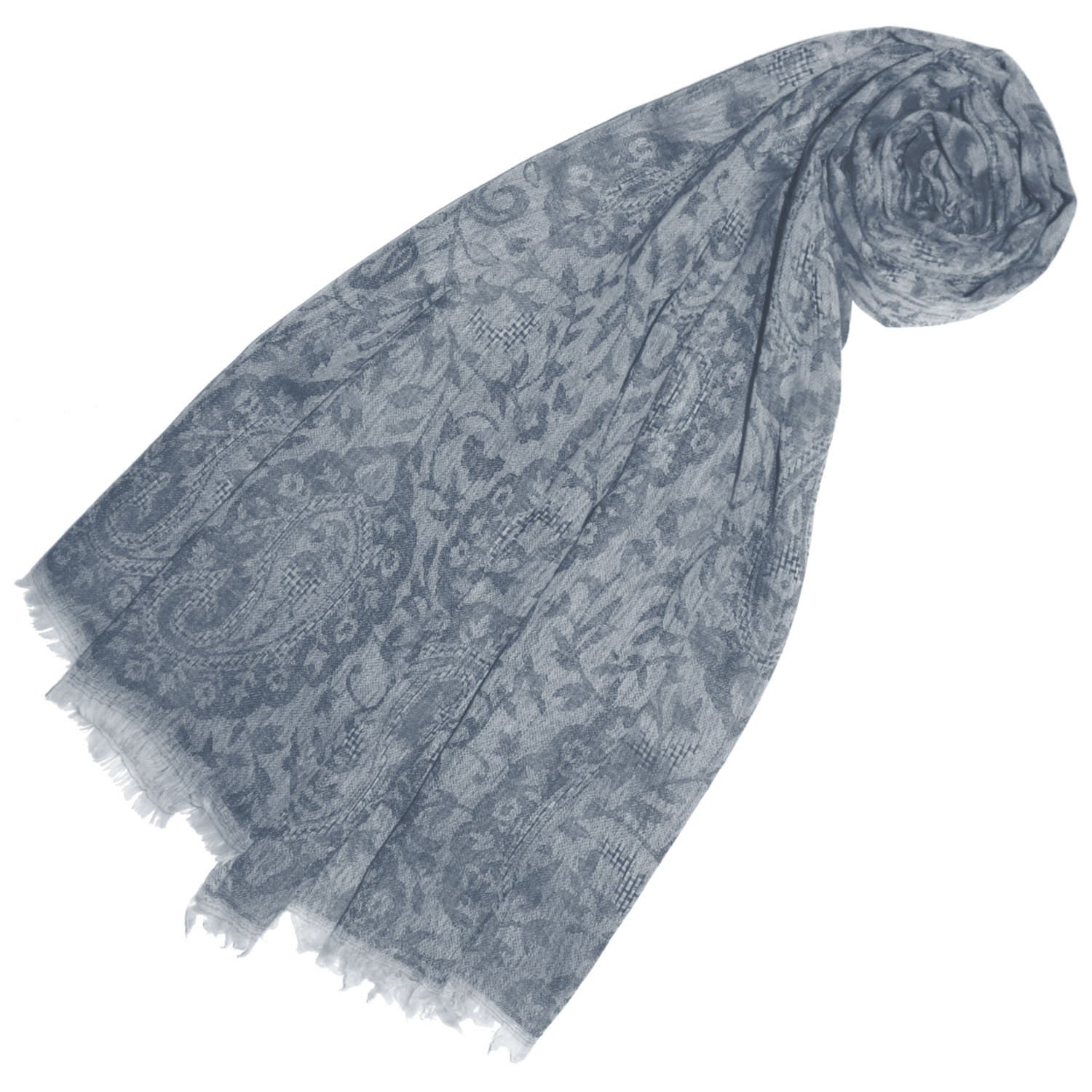Lorenzo Cana Sciarpa da uomo elegante cashmere, colore grigio medio, 100% cashmere, tessuto jacquard, motivo cachemire, sciarpa da uomo, 7837011, grigio., 70 x 200 cm