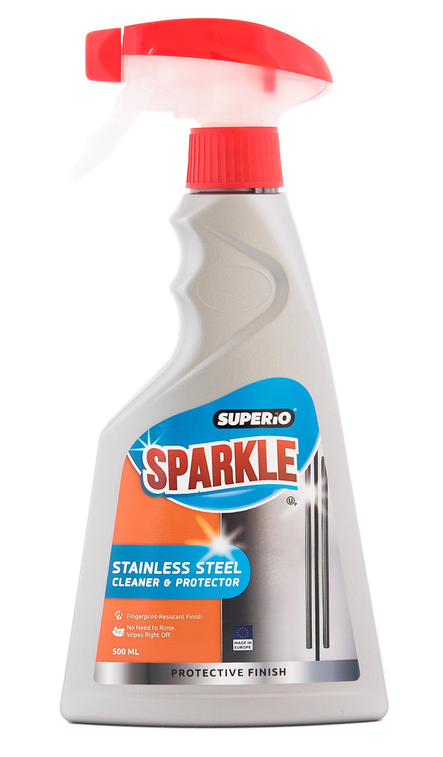 Superio Brushed Stainless Steel Cleaner and Protector 17 Ounces- 500 Milliliter