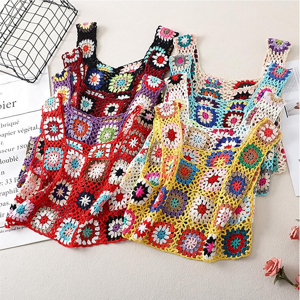 Gilet Au Crochet Femme Blanc - Débardeur Ajouré, Bohème, Plage (neuf Avec étiquettes, Taille Unique)