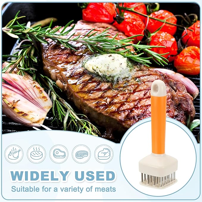 Ablandador de Carne uxcell 7.3 x 2.2 Pulgadas Naranja Blanco miniatura 6