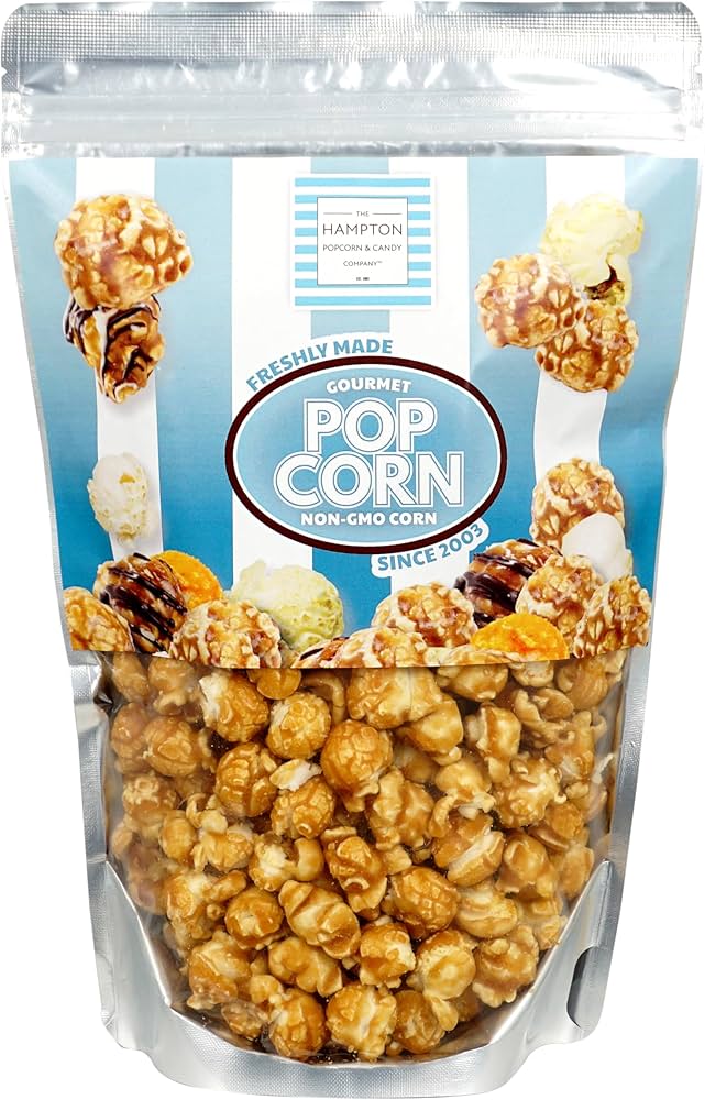 Amazon.com: The Hampton Popcorn Company Caramel Popcorn Resealable