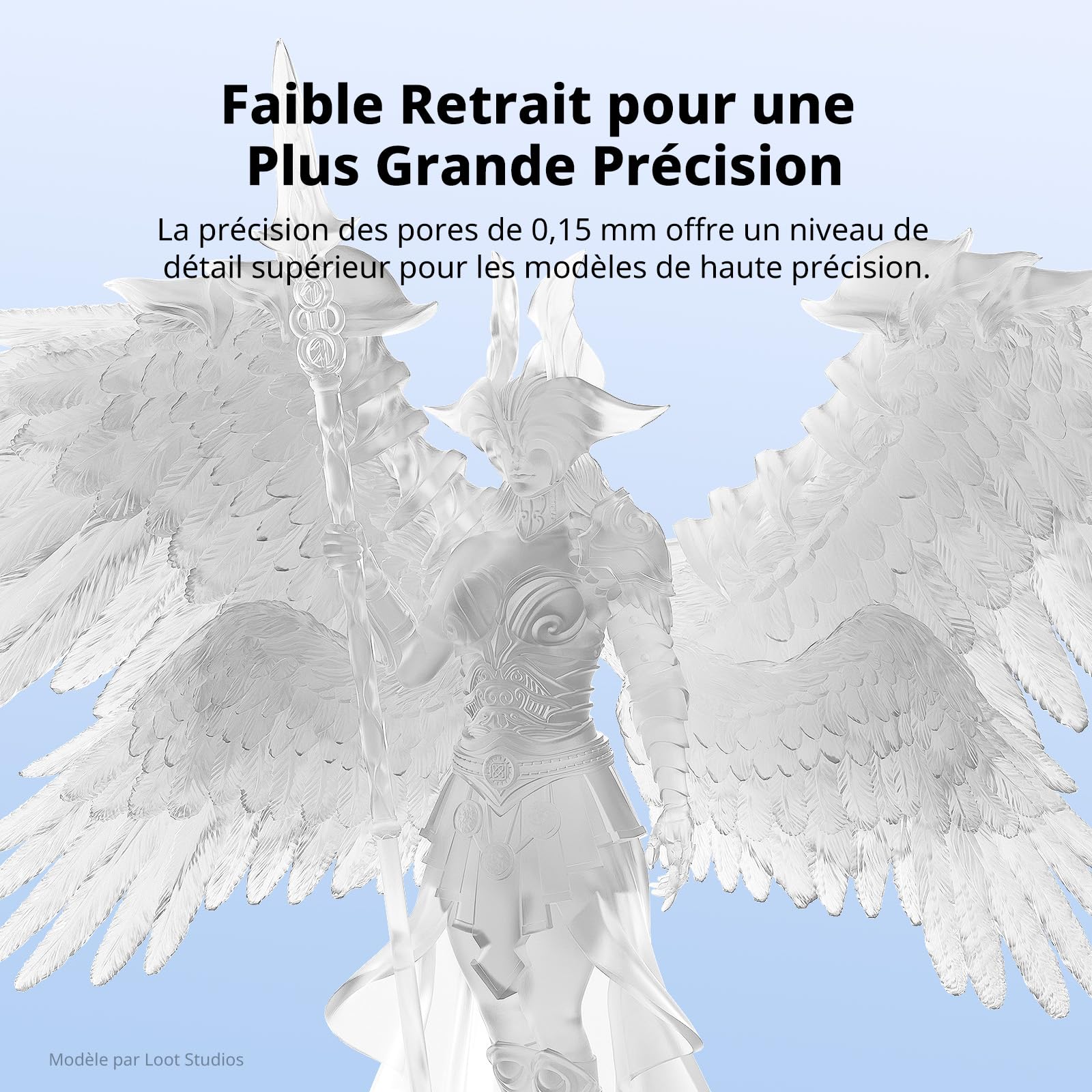 ANYCUBIC Résine Lavable à l'Eau 2.0 pour Imprimante 3D LCD Résine Photopolymère pour des Modèles d'Impression 3D Blanc, 1000g