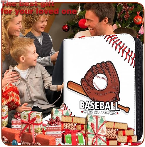 Miniatura 7 de COARVXA Carpeta para tarjetas de béisbol de 400 tarjetas 4 bolsillos con 400 tarjetas protectores de manga para álbumes de tarjetas funda de