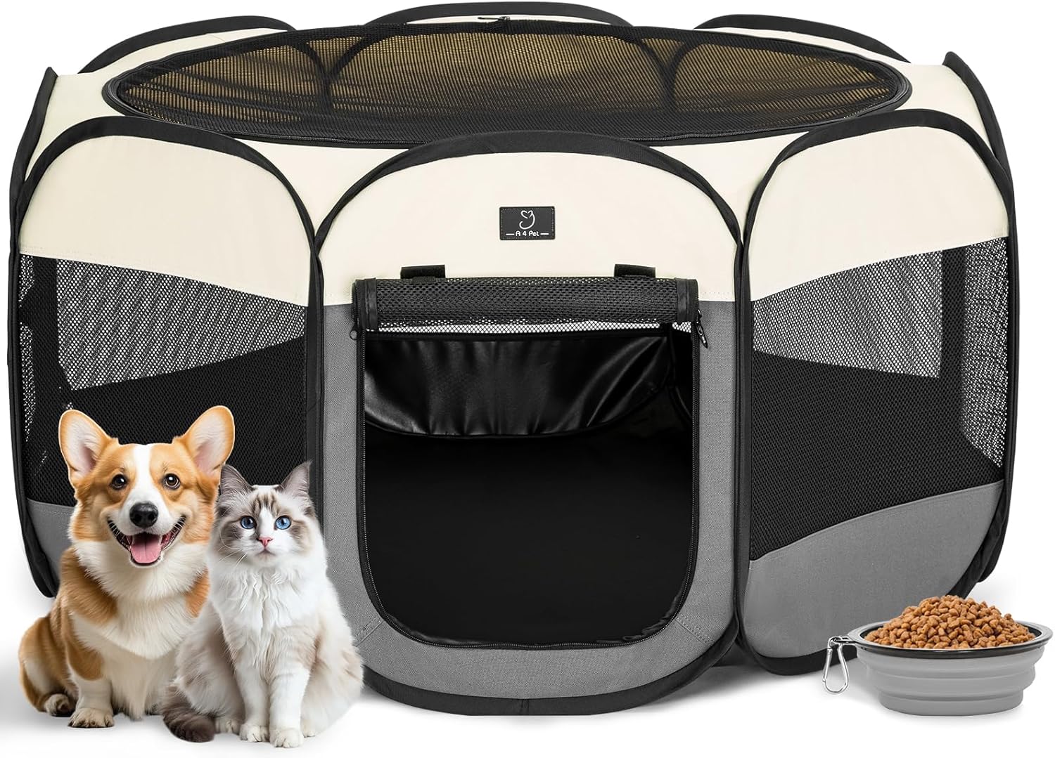 Portable Dog Playpen for Small Puppies – Soft, Waterproof & Travel-Friendly Portable Dog Playpen for Small Puppies – Soft, Waterproof & Travel-Friendly