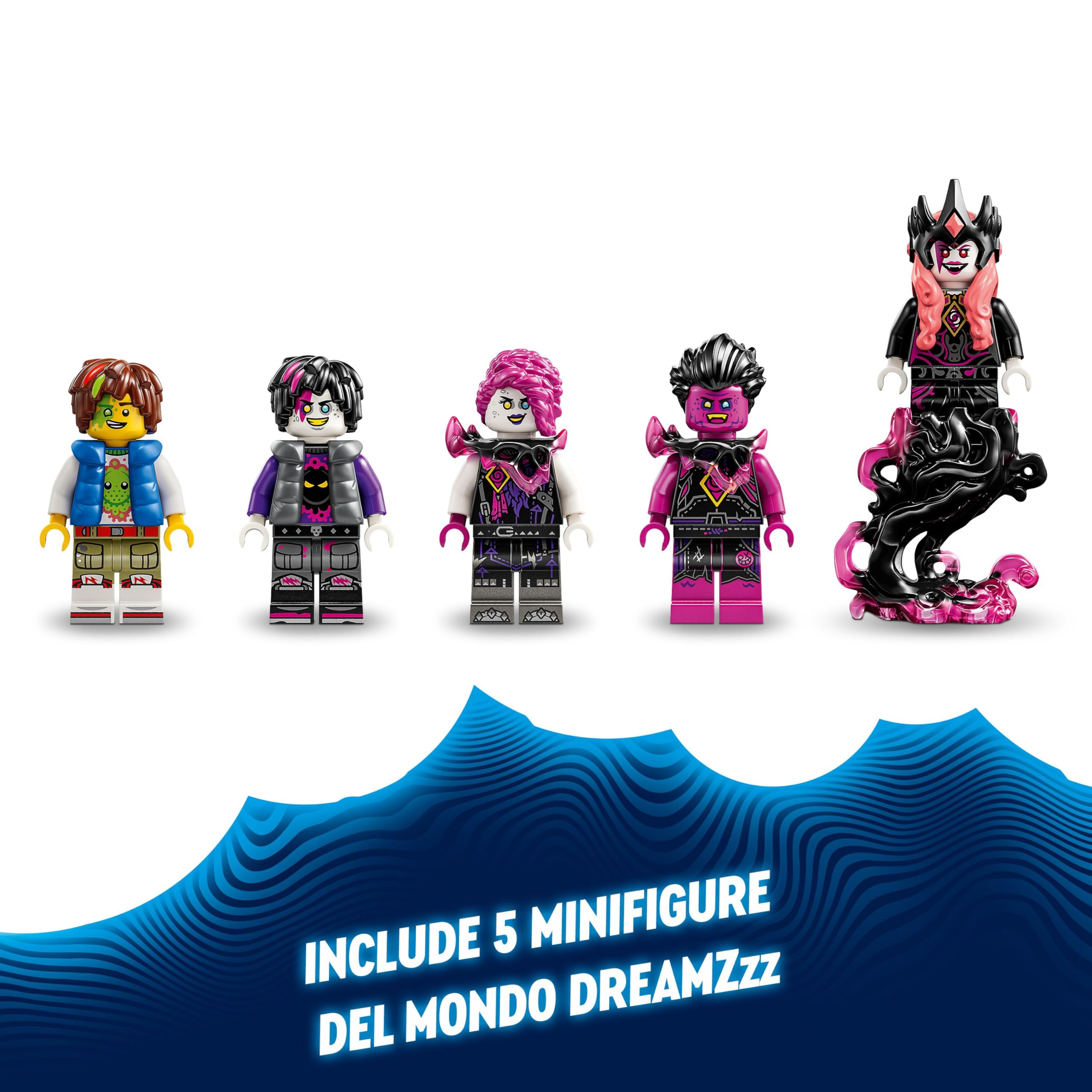 LEGO DREAMZzz 3 in 1 Le Creature da Incubo della Mai-Strega, Set con Minifigure e Animali Giocattolo da Costruire come Lupo e Corvo, Giochi Creativi per Bambine e Bambini da 9 Anni, Idea Regalo 71483