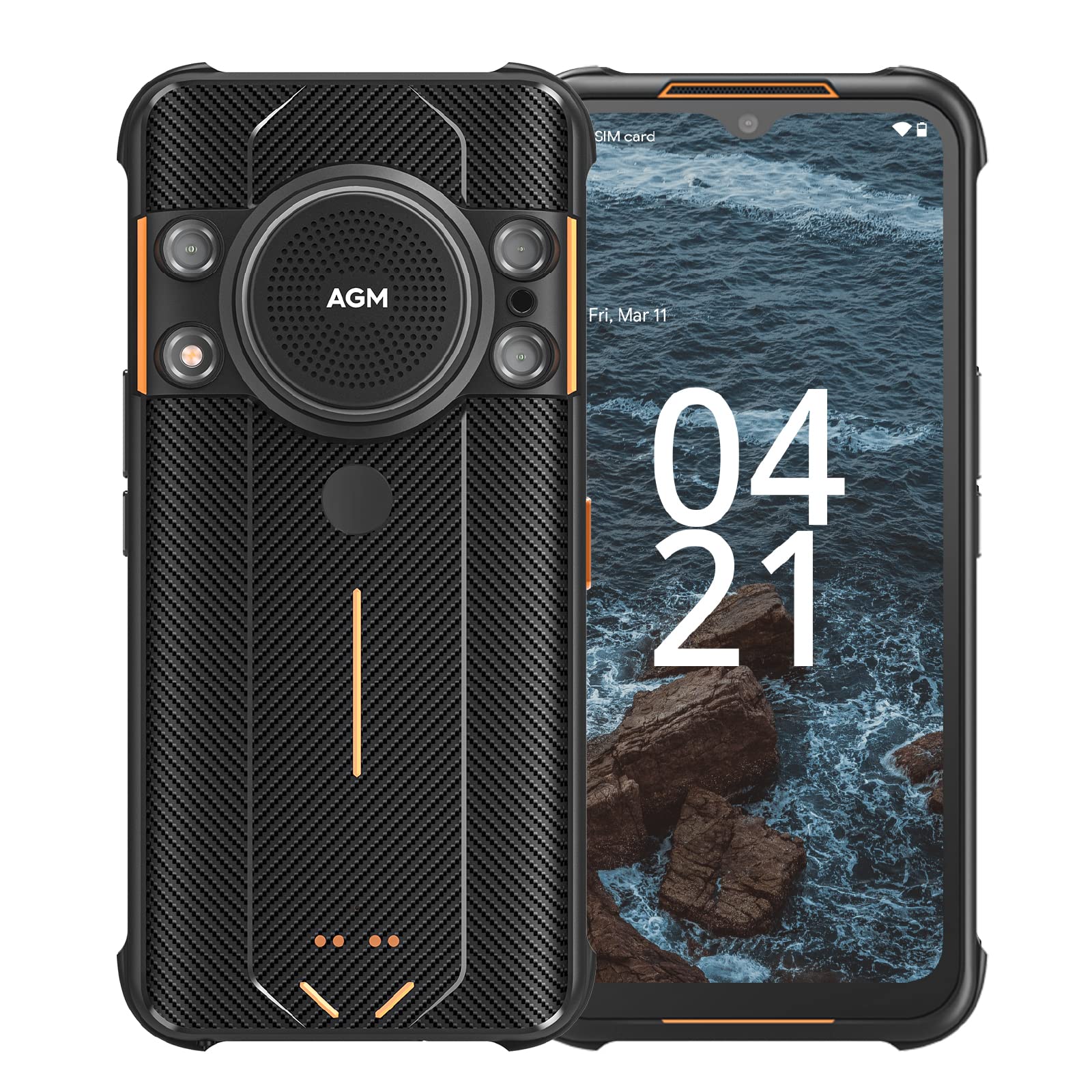 AGM H5 Rugged Smartphone (2022), Rugged Phone 109dB Loud Speaker, 6.52" HD Screen Rugged Smartphone 