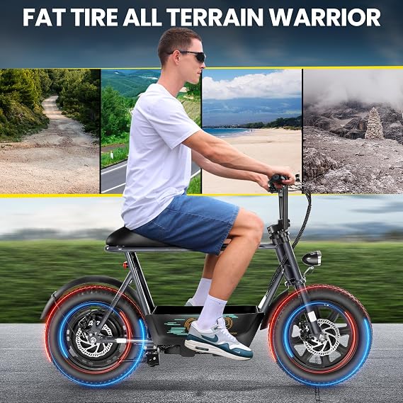 Caroma Peak 1200W Electric Scooter with Seat,30Miles&20MPH