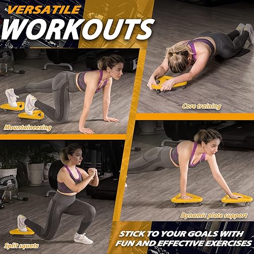 Miniatura 3 de BODY RHYTHM Entrenador de entrenamiento de fuerza para abdominales y núcleos, máquina de ejercicio con ruedas abdominales con alfombrilla de rodilla