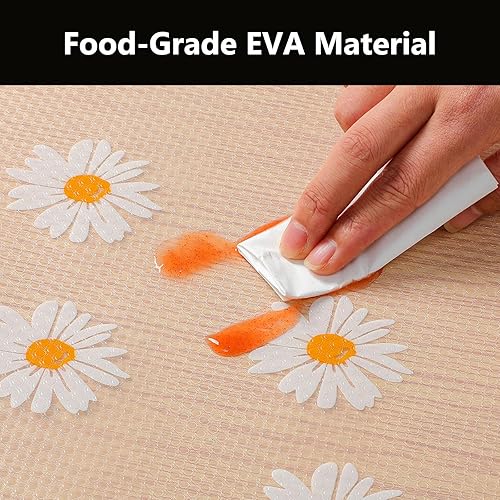 Miniatura 6 de INNOLITES Revestimientos para armarios de cocina Revestimiento de cajones impermeable y a prueba de aceite, EVA no adhesivo con patrón floral