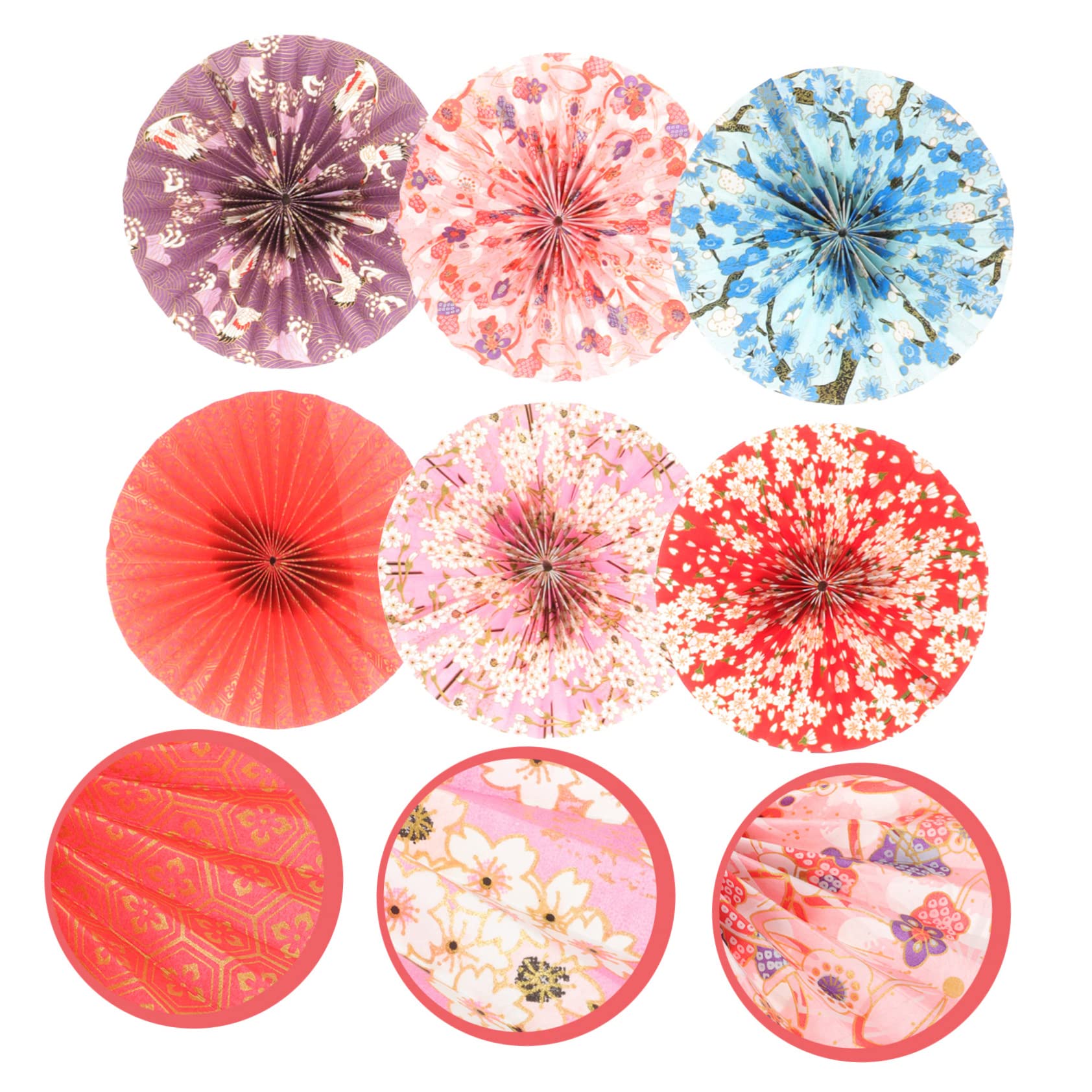 ABOOFAN STK Fächerblume aus japanischem Papier Klebeband doppelseitig Double Sided Tape Hochzeitspapier-Fans Zellpapier-Fan Dekoration Hochzeitsdeko Papierfans basteln Papierstütze