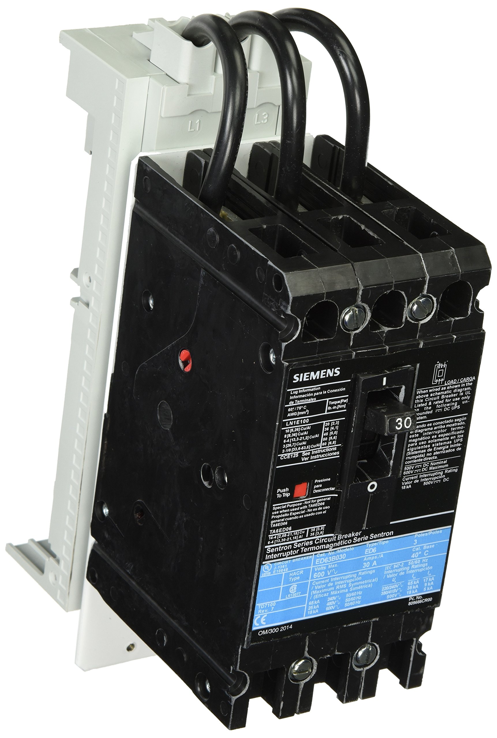 Siemens FBCB030 Fast Bus Busbar Circuit Breaker, Feeder 3 Pole