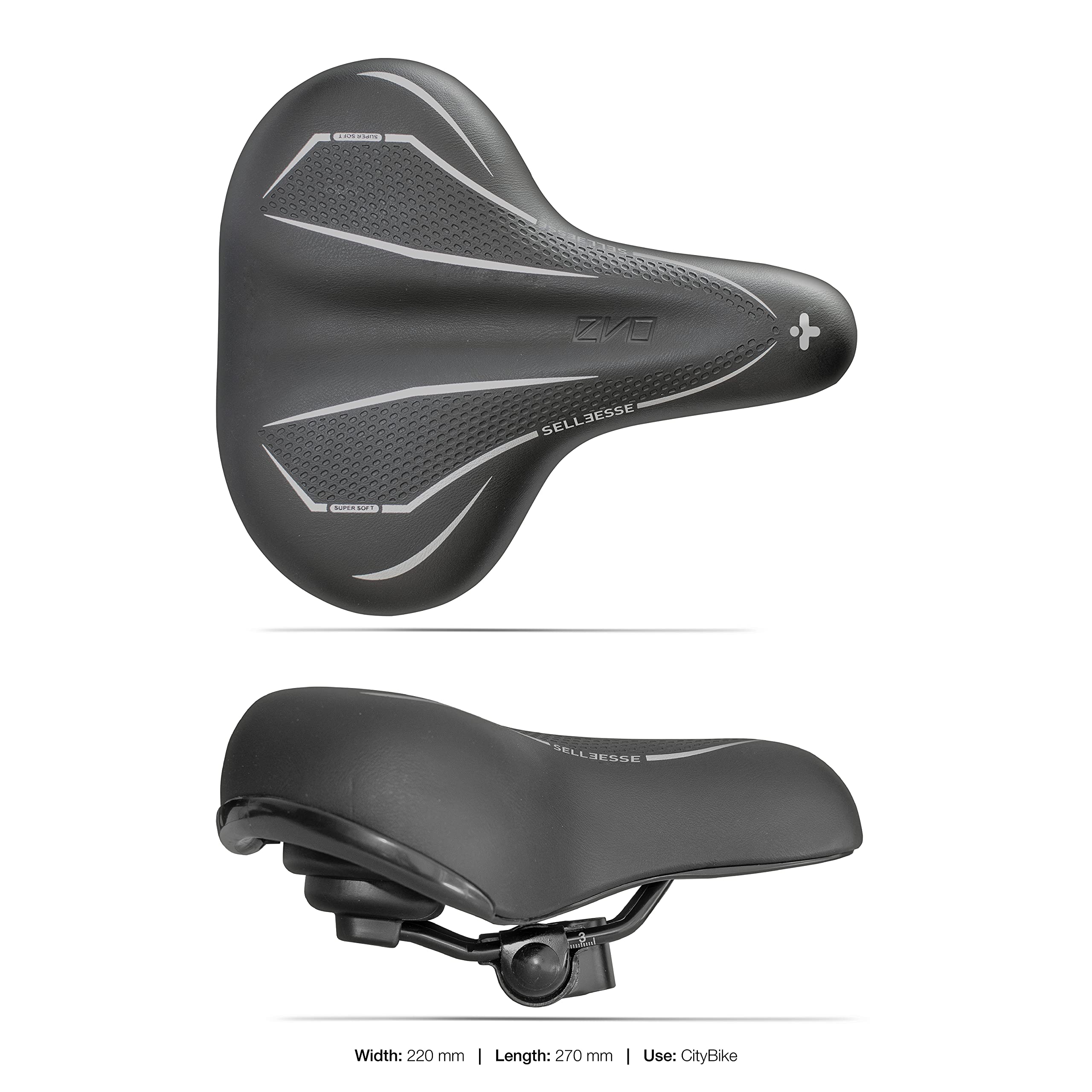 Sella City Bike Evo - Super Comoda Unisex | Anatomica E Con Morsetto Incluso | Per Bici Elettriche E Urbane