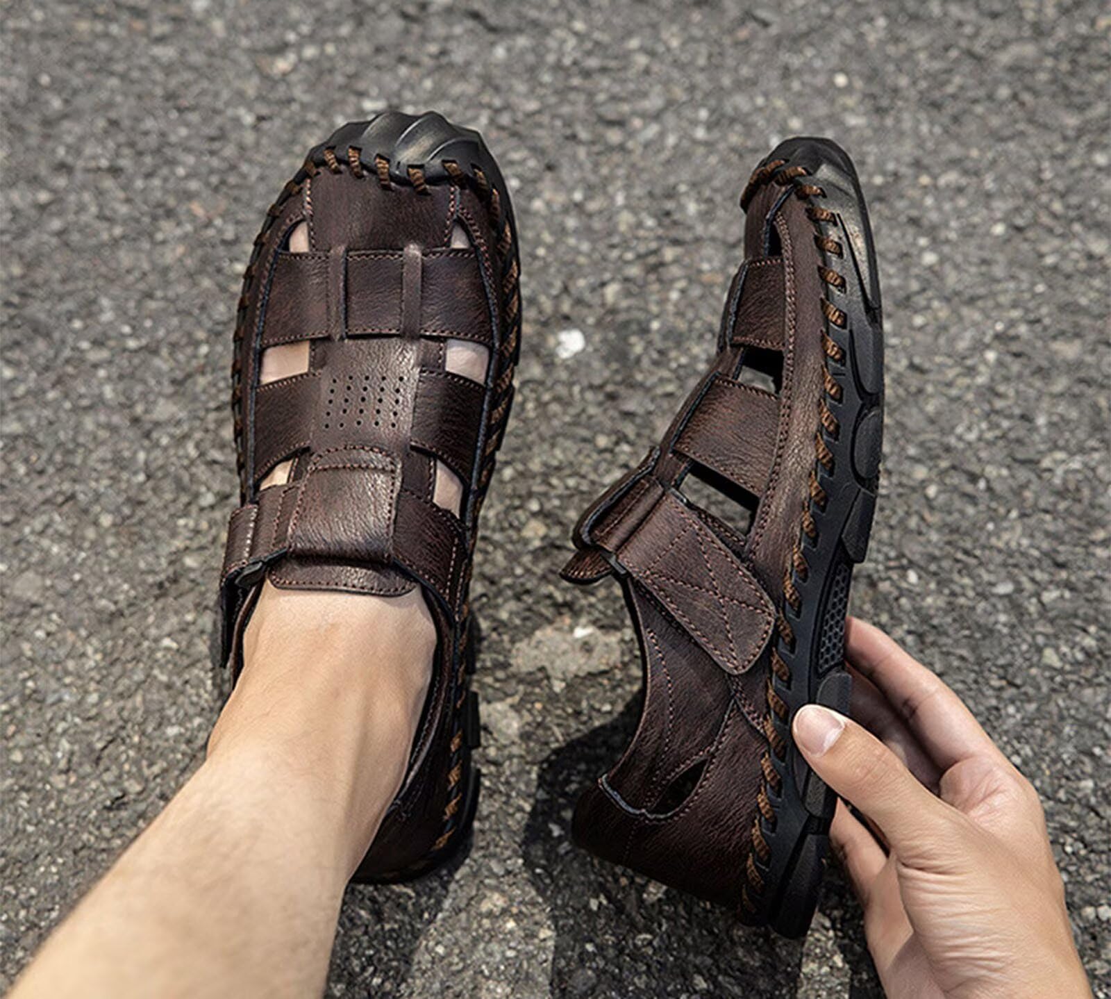 Rivccku Sandalias Deportivas Hombre Verano Sandalia de Senderismo Exterior Antideslizantes Casual Trekking