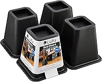Vista 1 de Lufia Elevadores de muebles de cama resistentes, apilables, elevadores de cama para sofá, mesa, sofá, silla o escritorio, juego de 4 elevadores