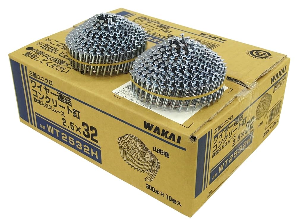 タチカワ　ワイヤー連結(斜め)【コンクリート釘】TNC38-25H (10巻) タチカワ ワイヤー連結(斜め)【コンクリート釘】TNC38-25H (10巻)