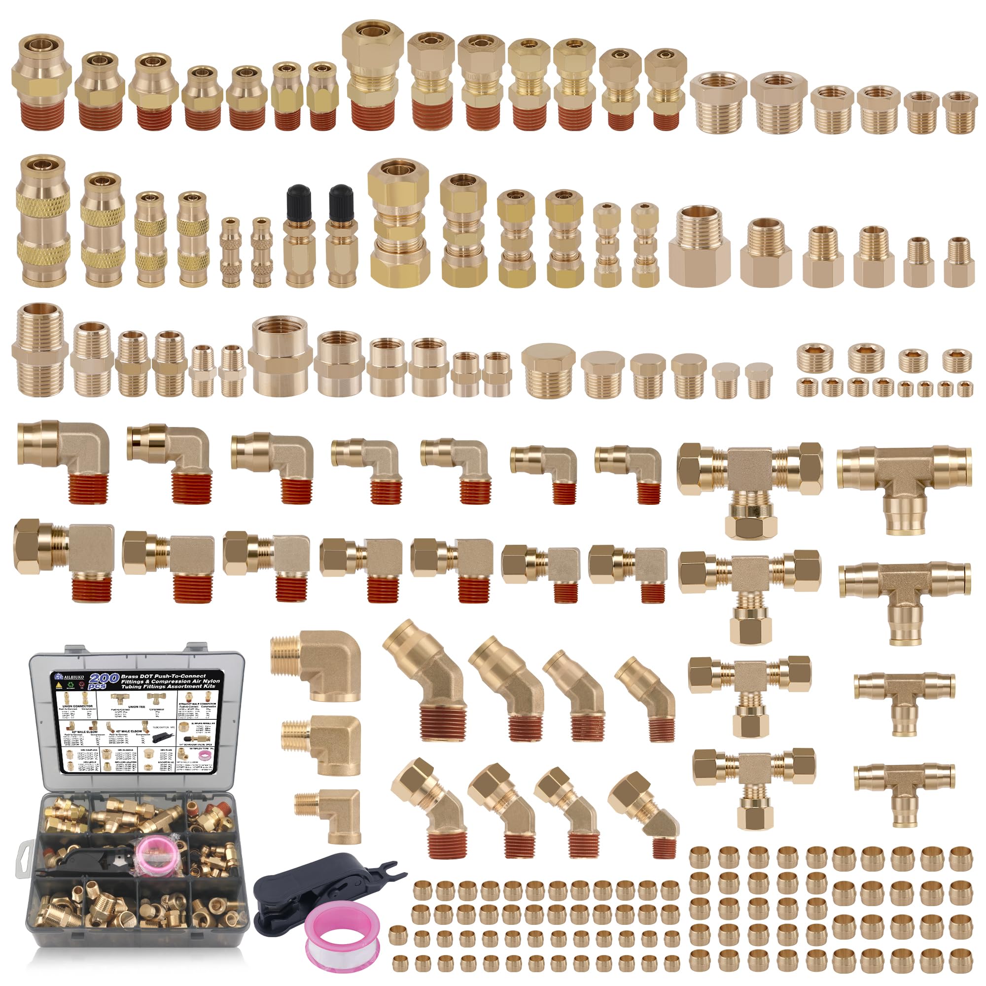 Ailbiuko Brass DOT Fittings Kit