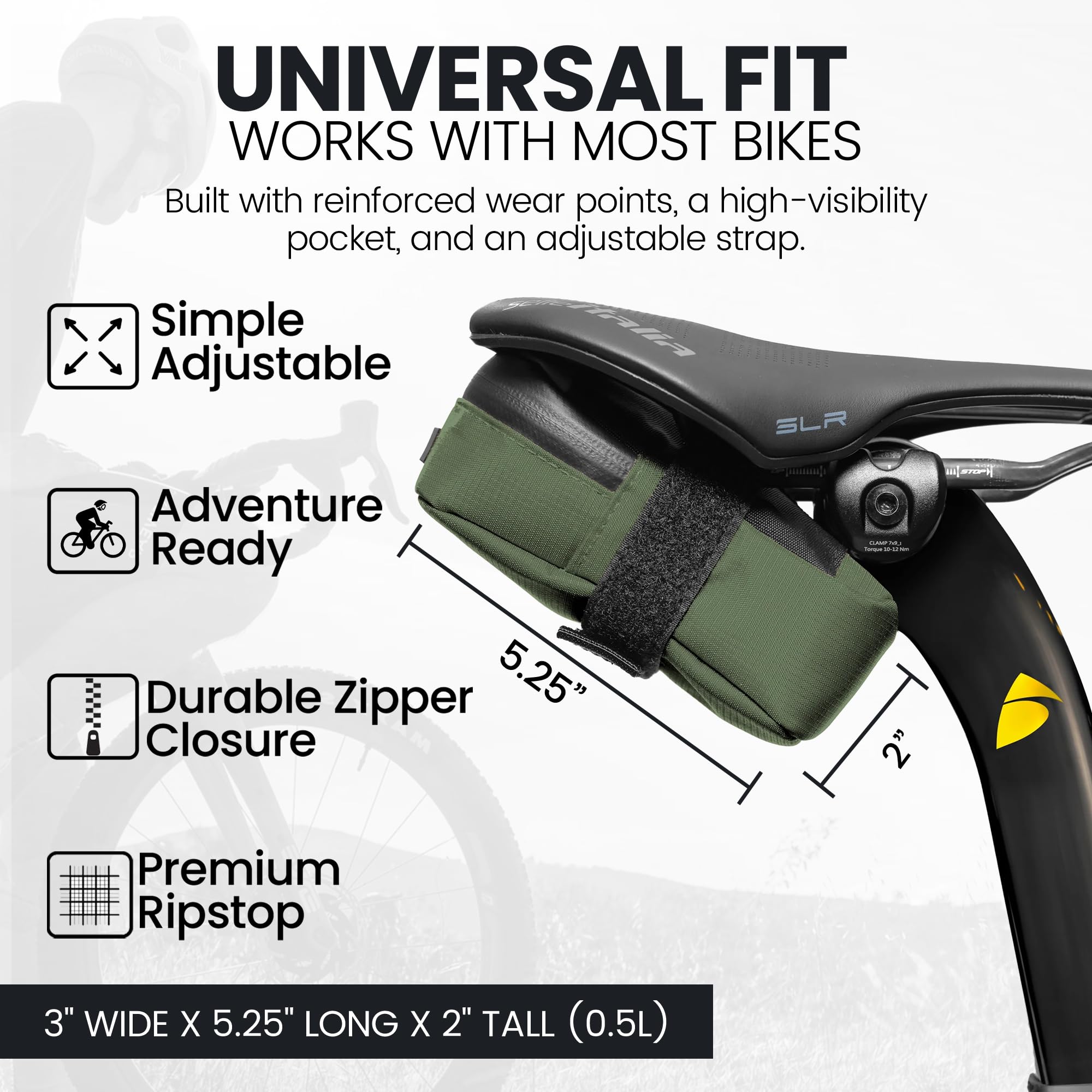 Amazon.com: ALMSTHRE Signature Bike Saddle Bag – Hunter Green