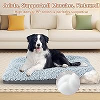 Vista 3 de POCBLUE Cama lavable de lujo para perros pequeños, tapete para jaula de perro de 23 pulgadas, almohadilla cómoda y esponjosa para perrera