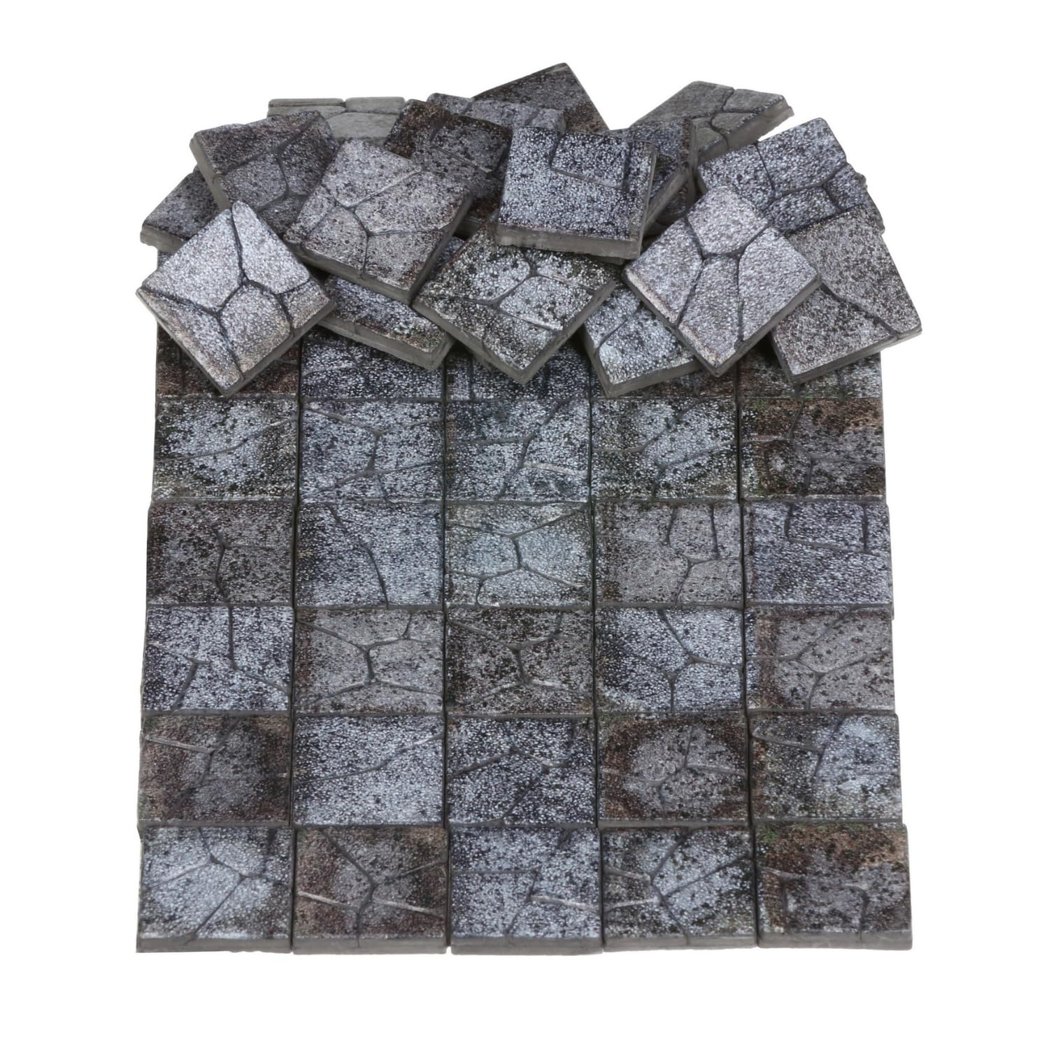 Dollhouse Miniature Paving Stones, Tiles for Modeling, Fairy Garden, and Tabletop Terrain, Set of 50pcs, REDUCIO!