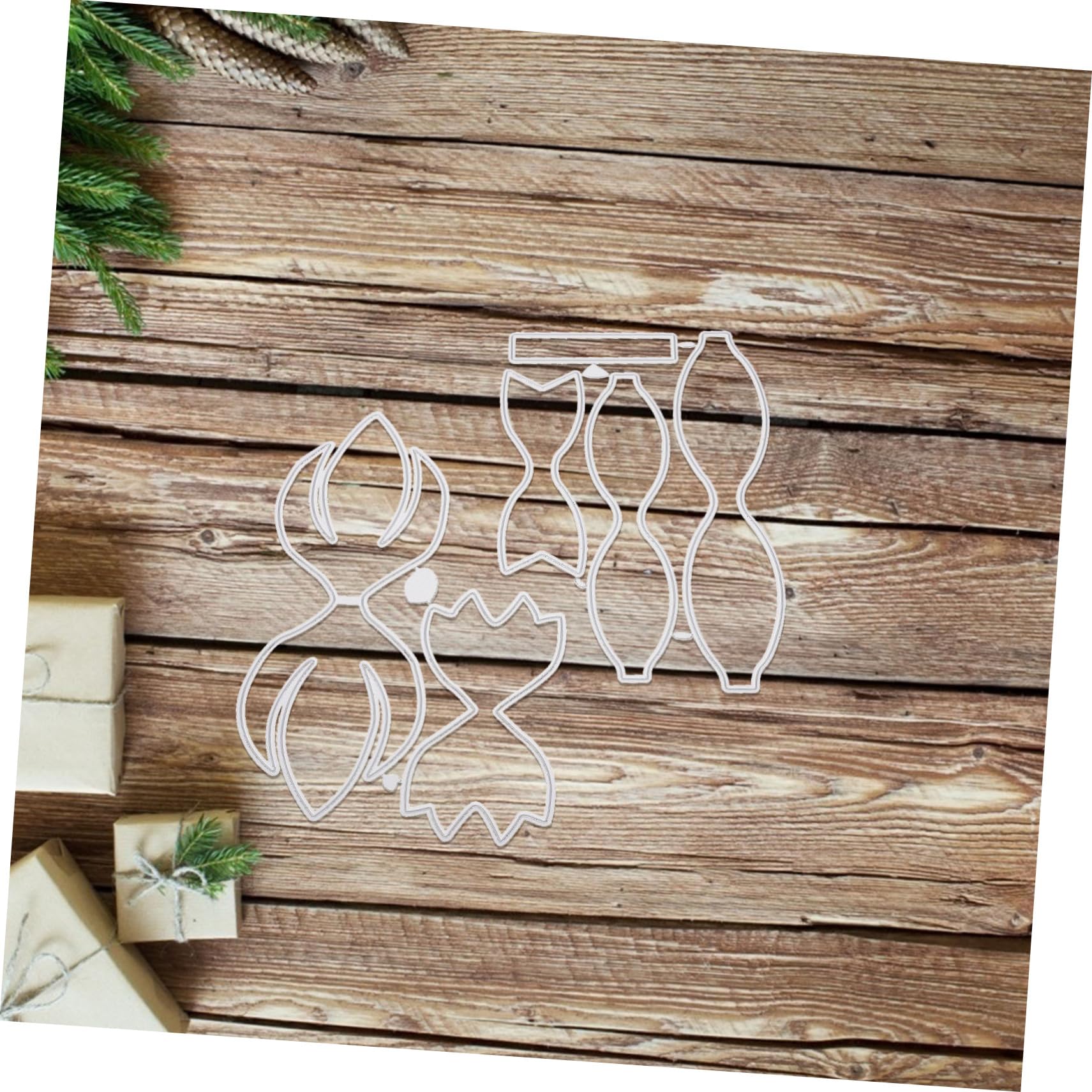 6 Juegos molde troqueles para hacer tarjetas decoraciones de ceremonia de boda arcos para el cabello decoración DIY scrapbooking troqueles de corte Navidad