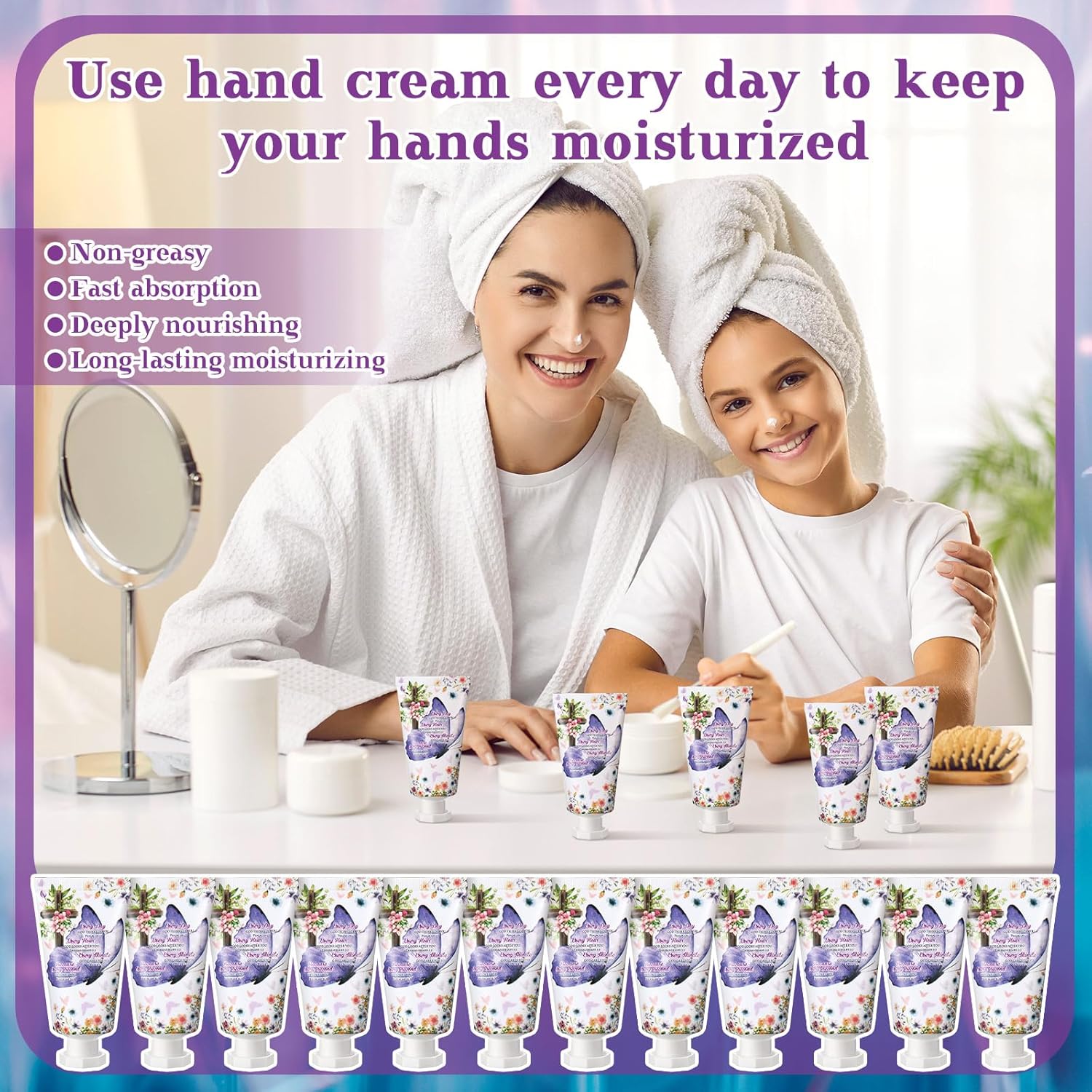 50 Pack Christian Hand Lotion Bulk Gifts for Women Mother's Day Gifts Bible Mini Travel Hand Lotion for Women Church Appreciation(Butterfly)