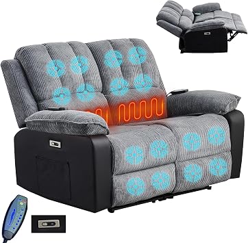 2 Seater Electric Recliner Armchair with Massage & Heat 2 + 1 Sofa Set | Lazy Boy Recliner