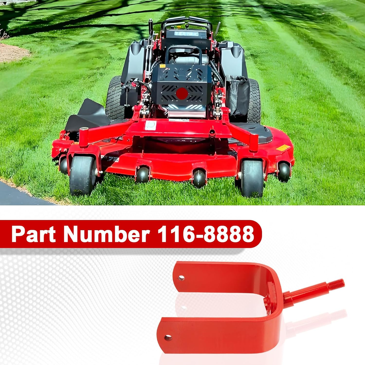 PSLER 116-8888 103-1474 Caster Yoke 285-556 for Lazer Z Triton Decks, Serial No. 600,000 and Higher and Next Lazer Z Serial No. 790,000 and Higher with 52', 60' and 72' Decks(1Pcs)