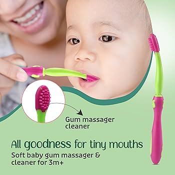 ラブブ Babythree セット④ LuvLap Baby Training Toothbrush Set with Anti Choking Shield