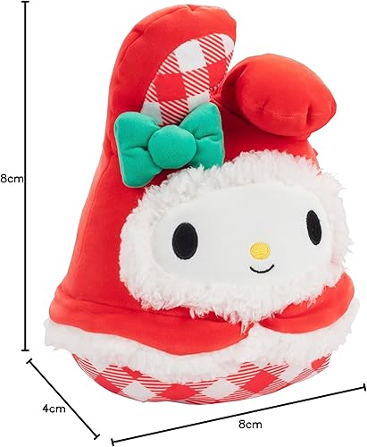Miniatura 10 de Squishmallows Hello Kitty Gingerbread de 8 pulgadas, peluche oficial de Kellytoy de Navidad, juguete de peluche coleccionable suave y blando de