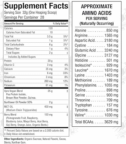 Miniatura 2 de Only Vegan Protein - Deliciosa proteína de sabor natural - 0.71oz de proteína, sin OMG, 2 libras de proteína vegana  Aislamiento de proteína de