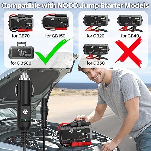 Miniatura 2 de Cable de alimentación de 14 V CC para cargador de batería NOCO Jump Starter compatible con NOCO GB70 GB150 GB250 GB251 GB500 GB500 GB500 XGC4 XGC