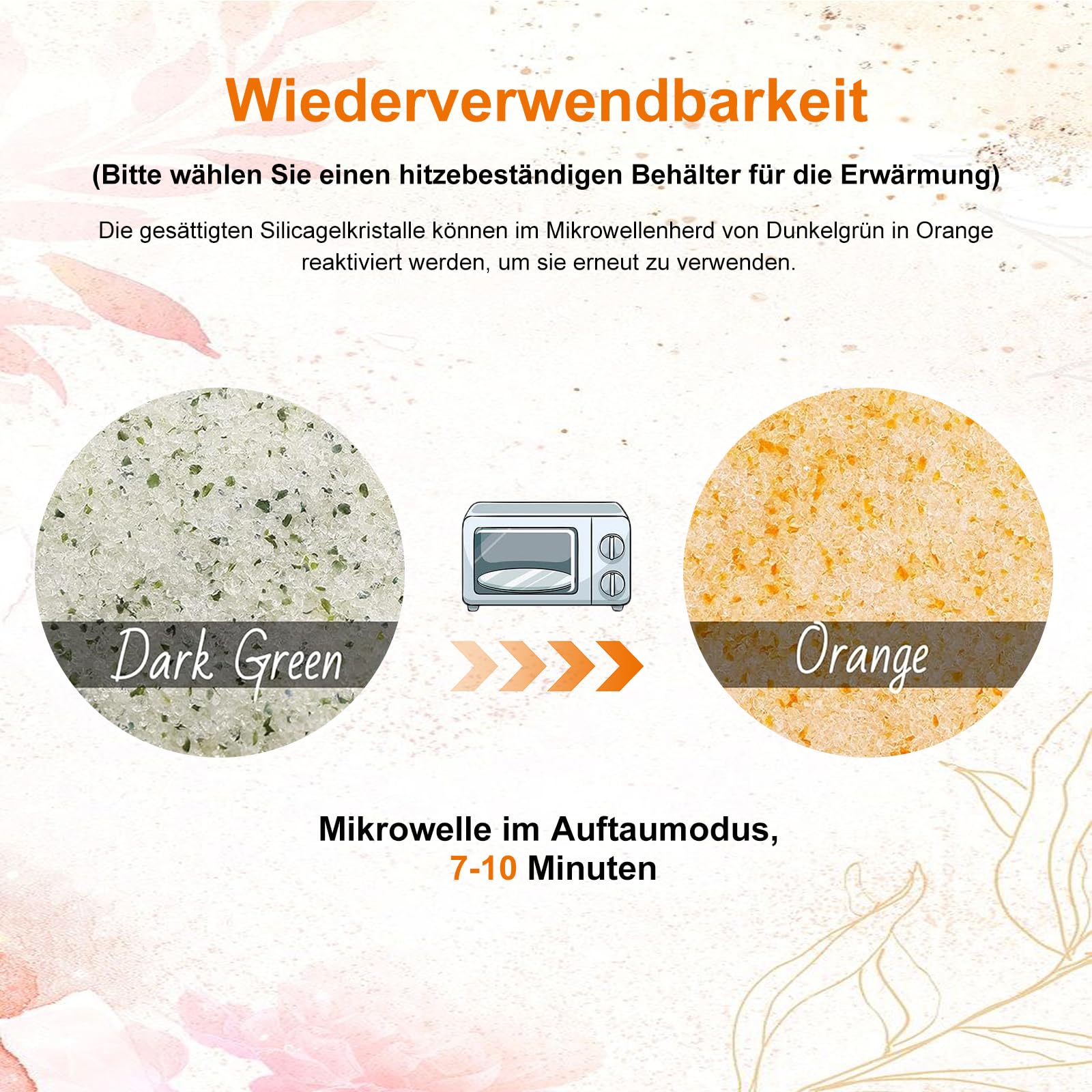 5.5 LBS Silicagel Kieselgel zum Trocknen von Blumen Trockensalz für Blumen Silikat Trockenmittel für DIY Silica Gel Regenerierbar Trocknungskristalle mit Farbwechsel