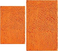 Vista 1 de BOANKODU Juegos de Alfombras de Baño de 2 Piezas, Alfombra de Baño de Chenilla Extra Suave Ultra Absorbente, Alfombra de Baño con Fondo