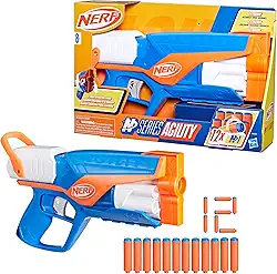 Nerf N Series Agility - Lançador em plástico azul e laranja com 12 dardos Nerf N1 (compatíveis apenas com lançadores N Series), para crianças a partir de 8 anos
