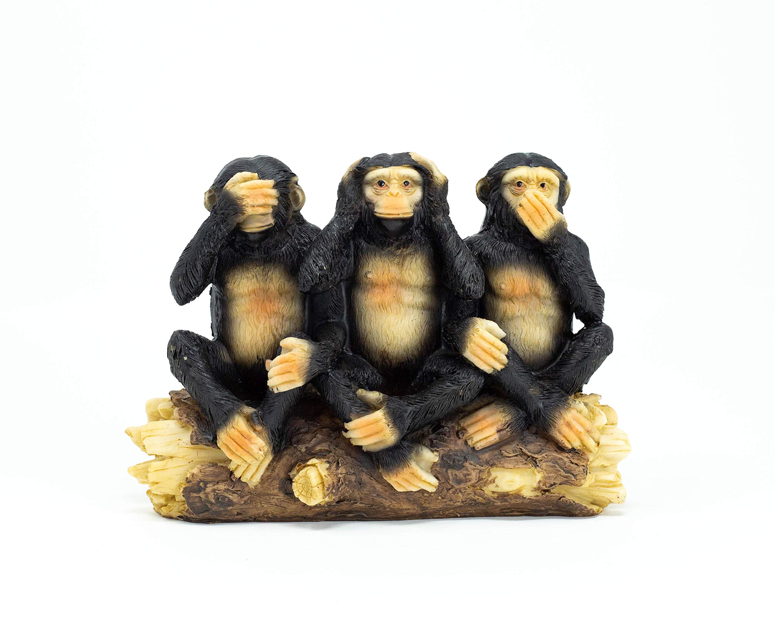 Benera Les 3 singes de la sagesse - Statuettes de décoration, porte-bonheur