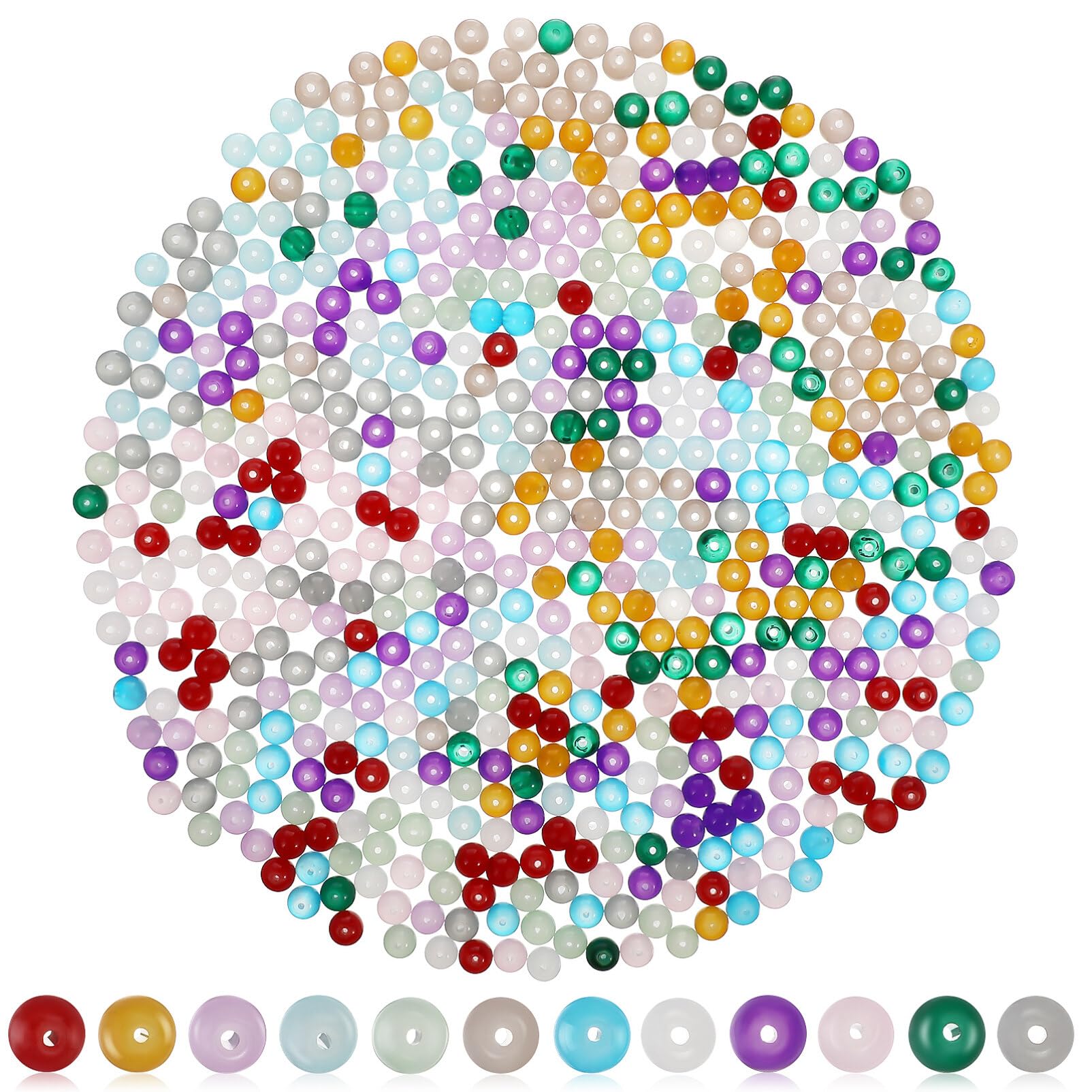 Perles rondes DIY créations de bracelets colorés SHINEOFI pour vos après-midis bricolage