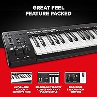 Vista 2 de M-AUDIO Keystation 49 MK3 - Synth Action Controlador de teclado MIDI USB de 49 teclas con controles asignables, ruedas de tono y mod y software