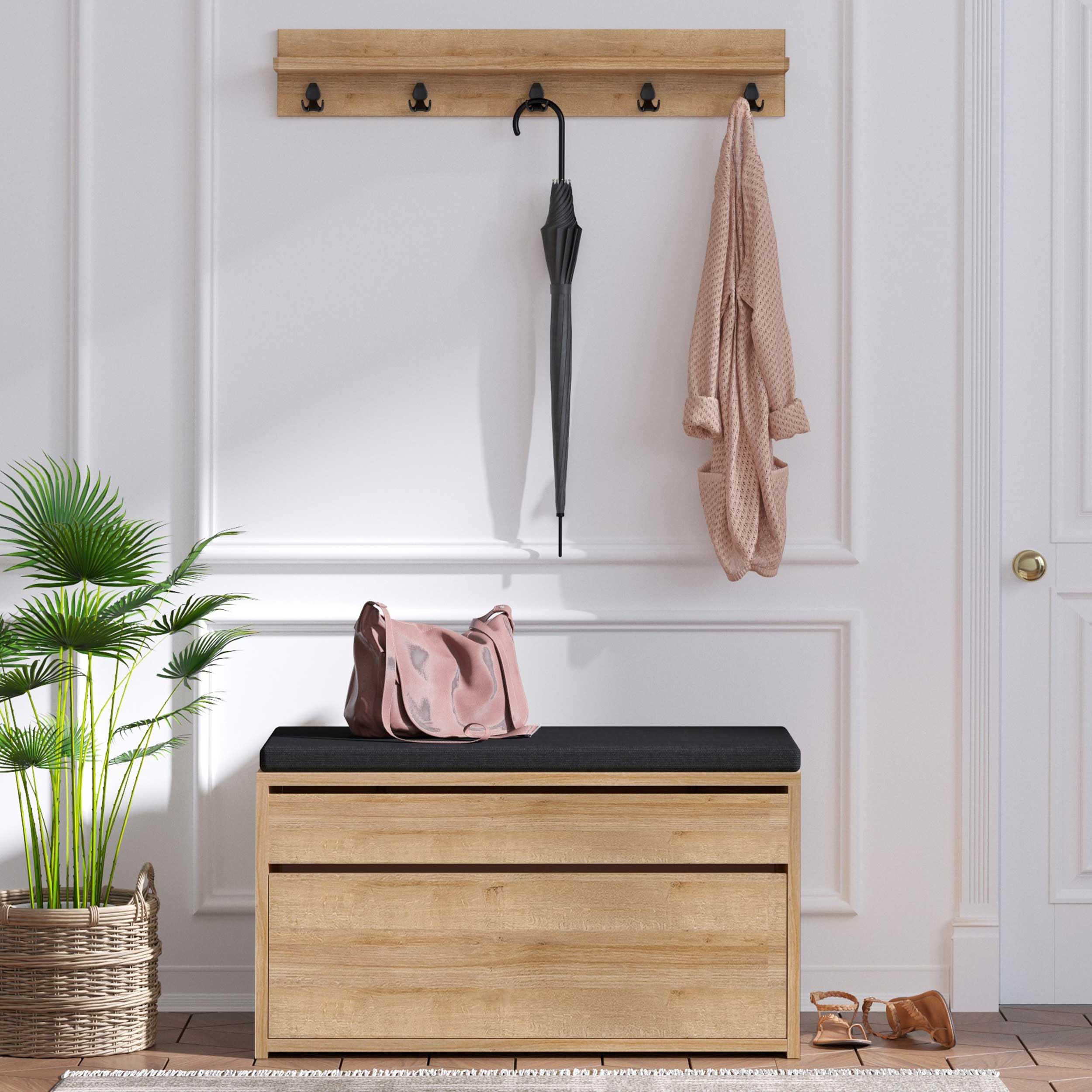 kalune Ensemble Banc Meuble à Chaussures avec étagère Boby