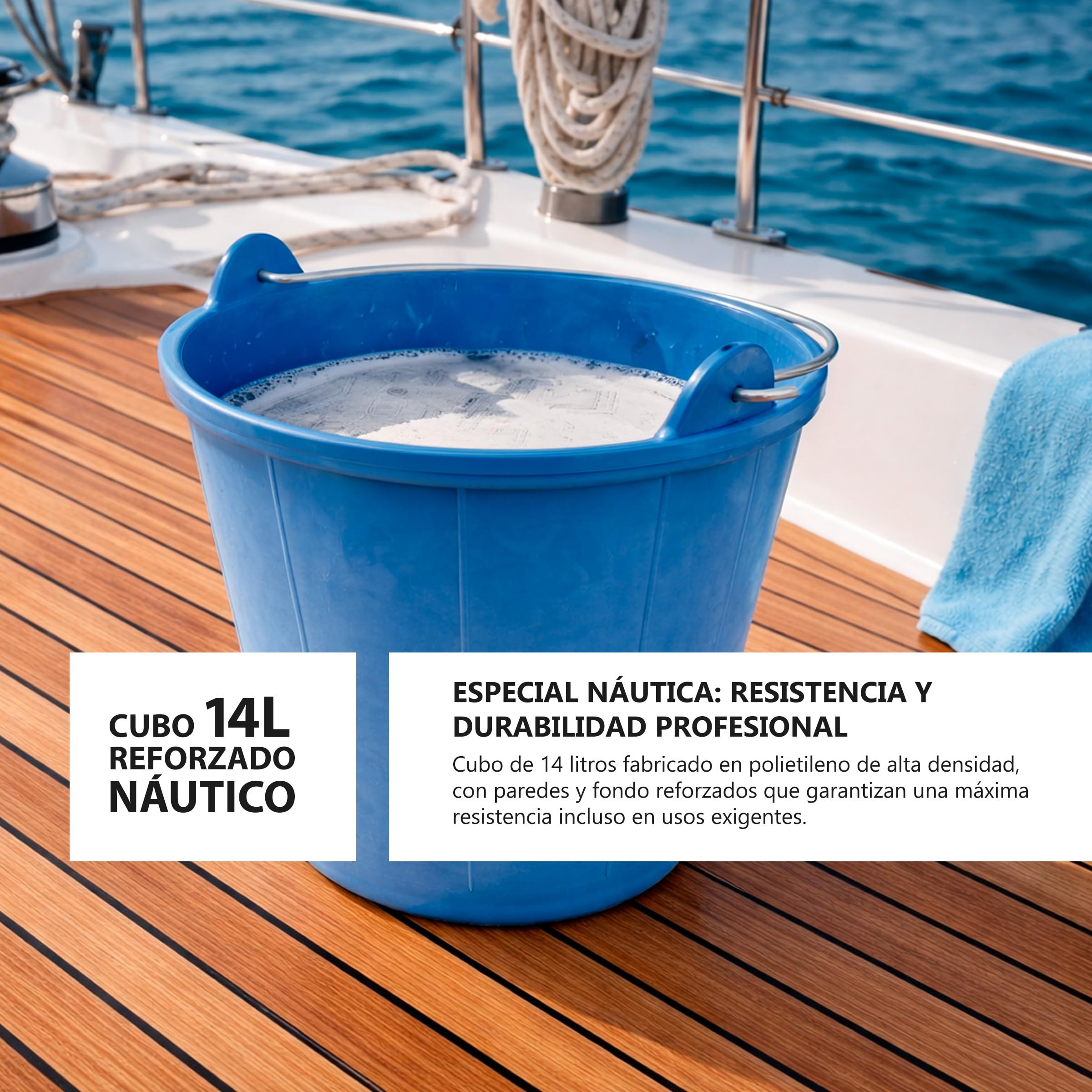 Pamex - Cubo Reforzado Nautico - 6 Unidades (Azul)