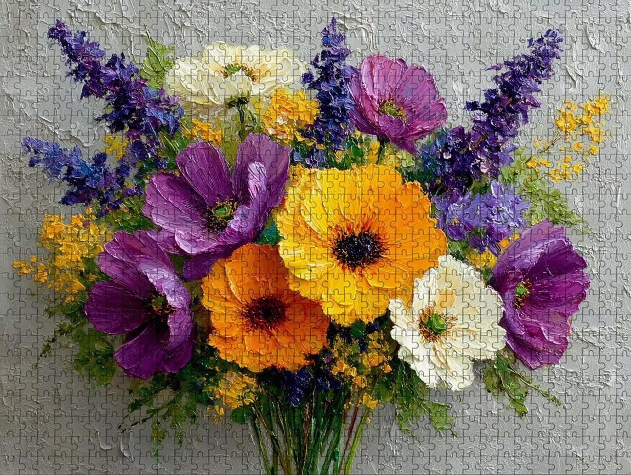 Puzzle Arte con Scatola Flower, Pianta Puzzle Legno 4000 Pezzi Adulti 141x87cm, Attività di Intrattenimento ad Alta Difficoltà, DIY Classici Gioco, Jigsaw Per Tutta La Famiglia, Estate Regalo, 0-6826