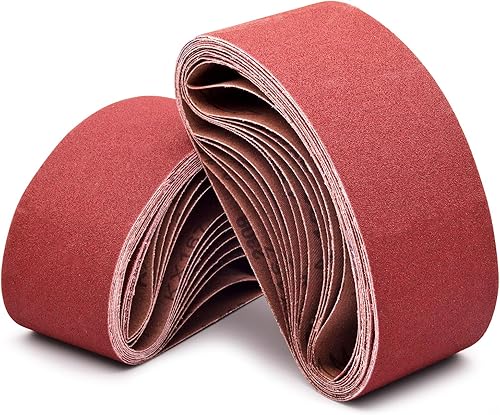 Miniatura 7 de Bandas lijadoras de banda de 3 x 18, papel lijadora de óxido de aluminio de grano 80, 3 x 18 pulgadas, paquete de 12 (3 x 18 pulgadas, grano 80)