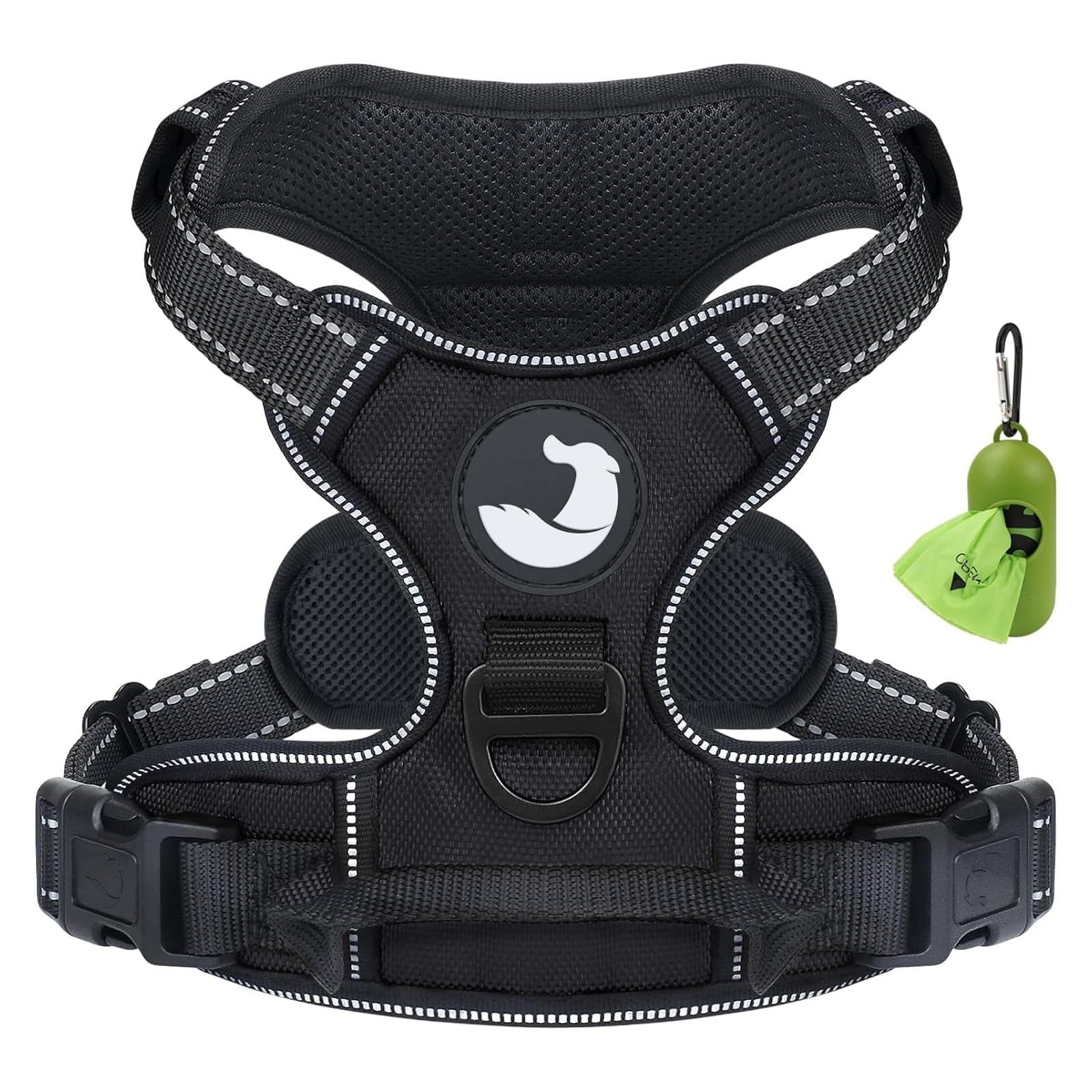 Joytale No Pull Dog Harness Medium Sized Dog, Reflective Pet Vest with Front Clip, Adjustable Soft Padded Harnesses with Easy Control Handle for