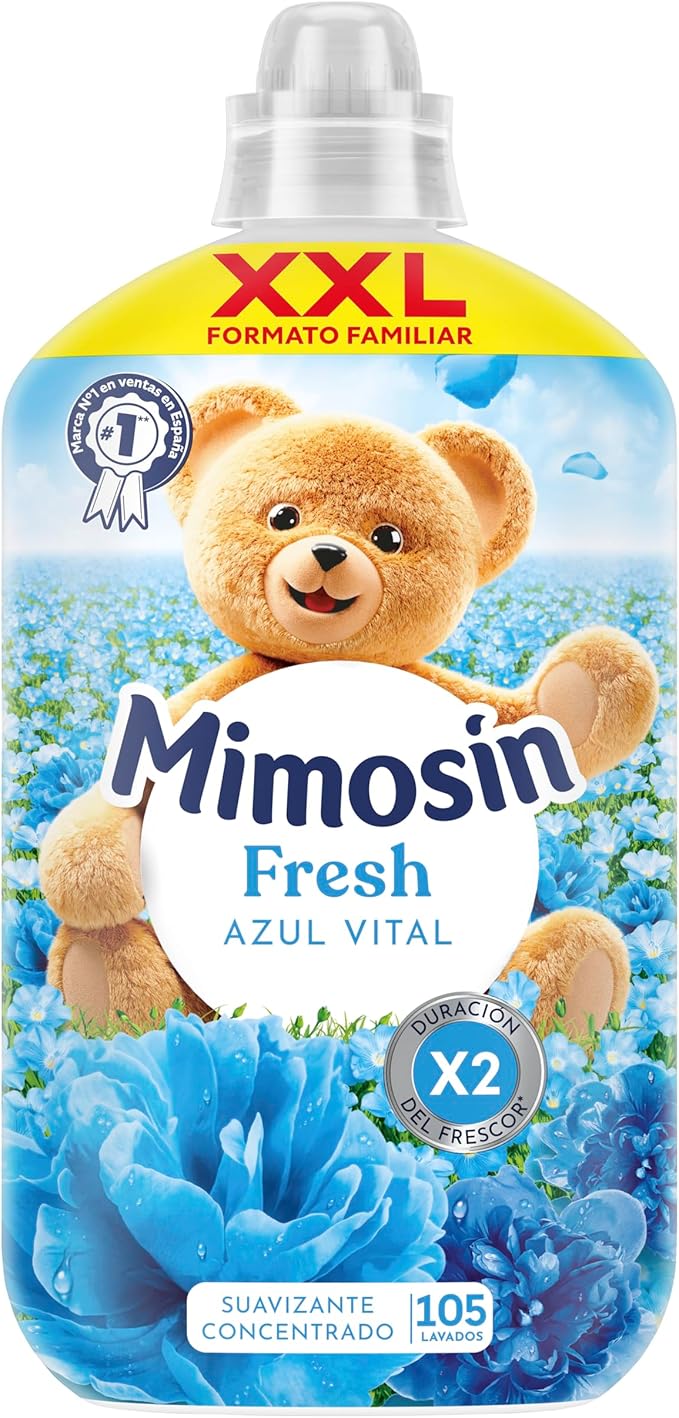 Botella 105 lavados suavizante Mimosín Azul Vital